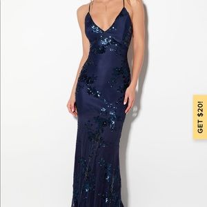 Navy blue prom dress